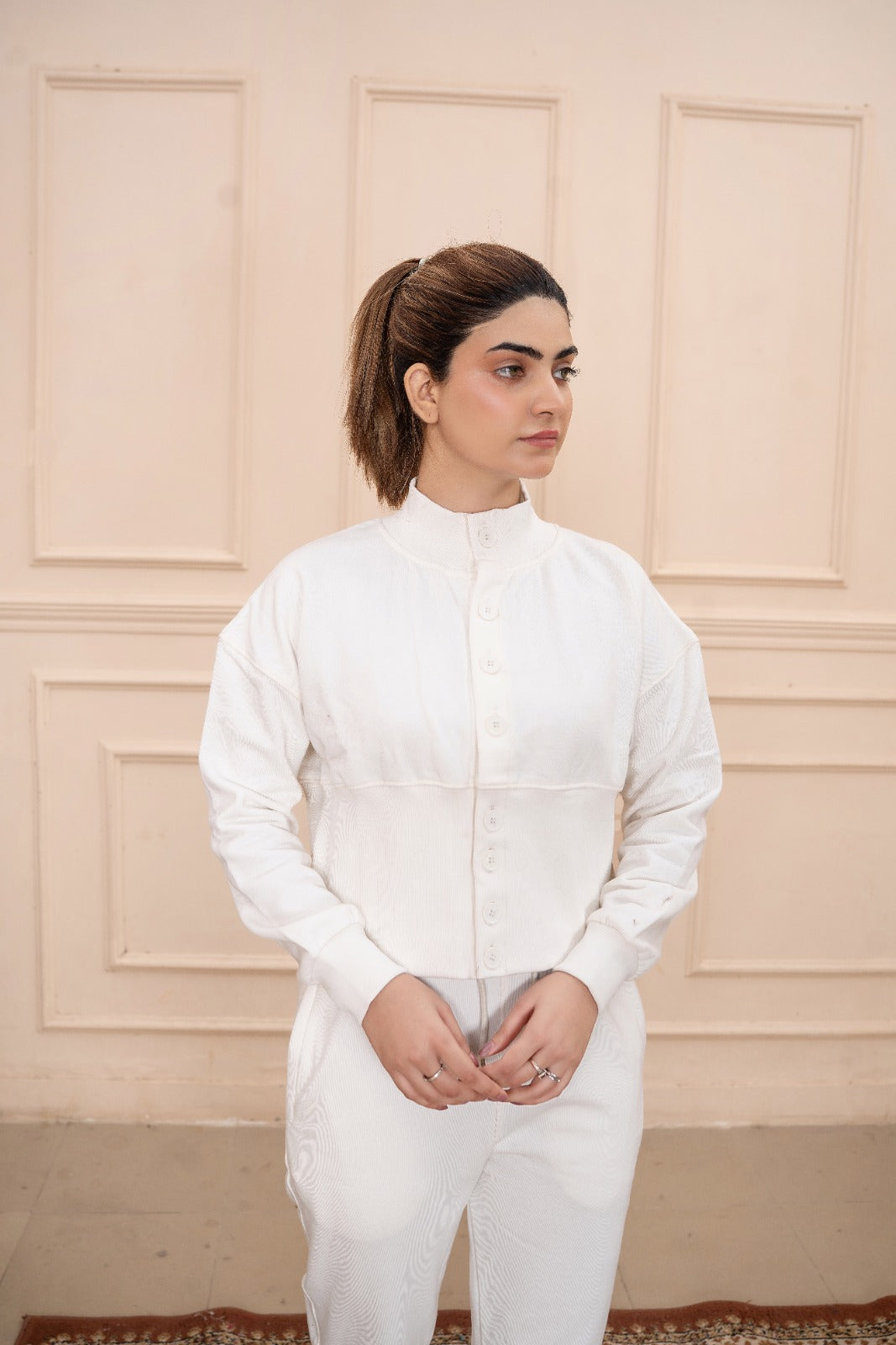 Fleece button suit set aura 20.