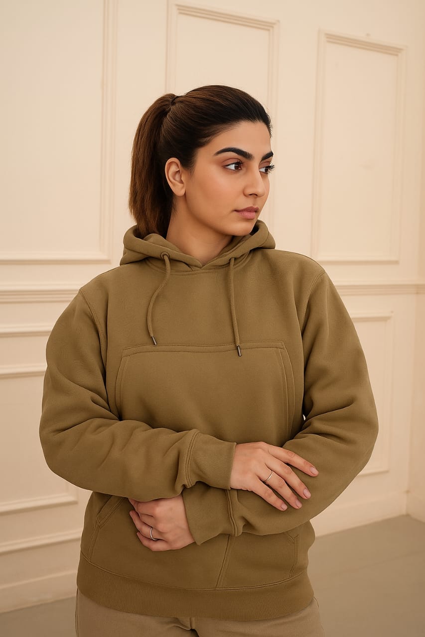 Fleece Crop Hoodie aura 01