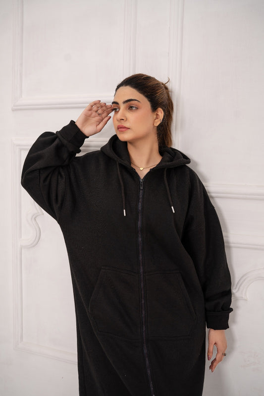 Fleece Abaya Zipper in Fashion