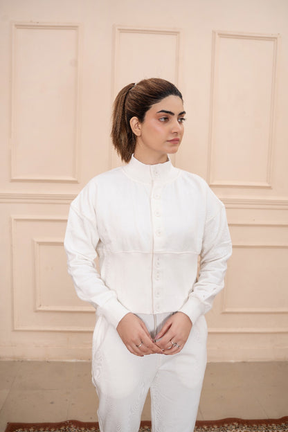 Fleece button suit set  aura 20.