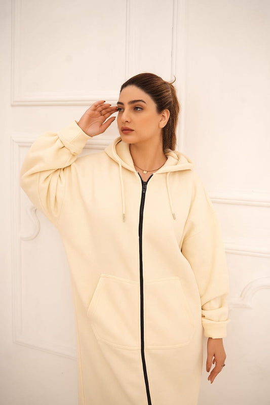 Fleece Abaya Zipper in Fashion
