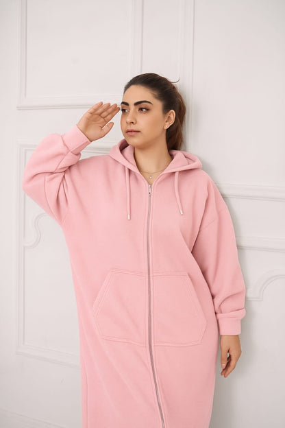 Fleece Abaya Zipper in Fashion
