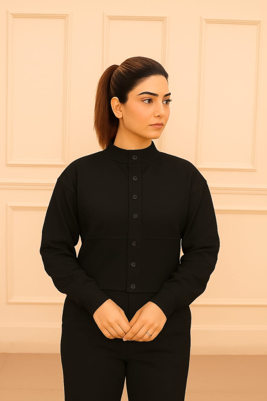 Fleece button suit set  aura 20.