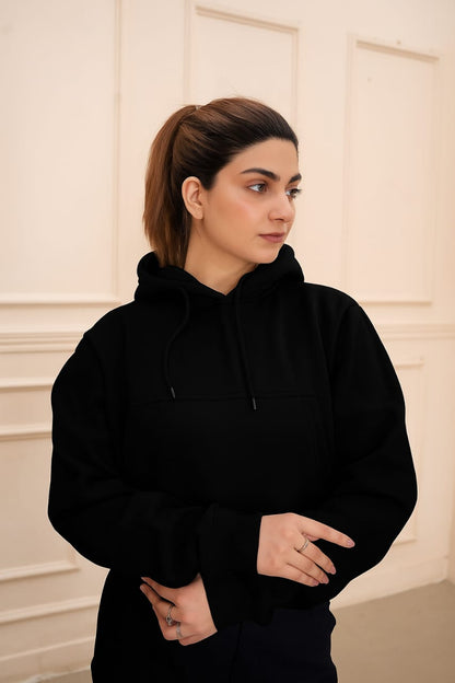 Fleece Crop Hoodie  aura 01